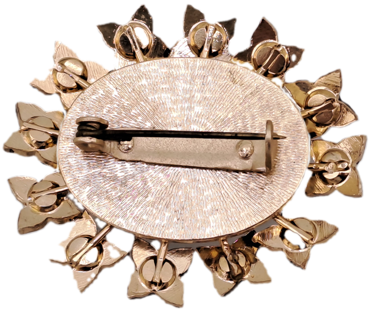 Vintage Brooch with Natural Turquoise Stone