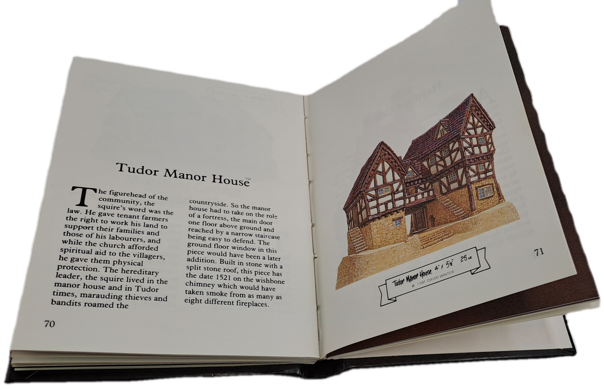 1984 David Winter Cottage Collection "Spinners Cottage" with Collectors HandBook.
