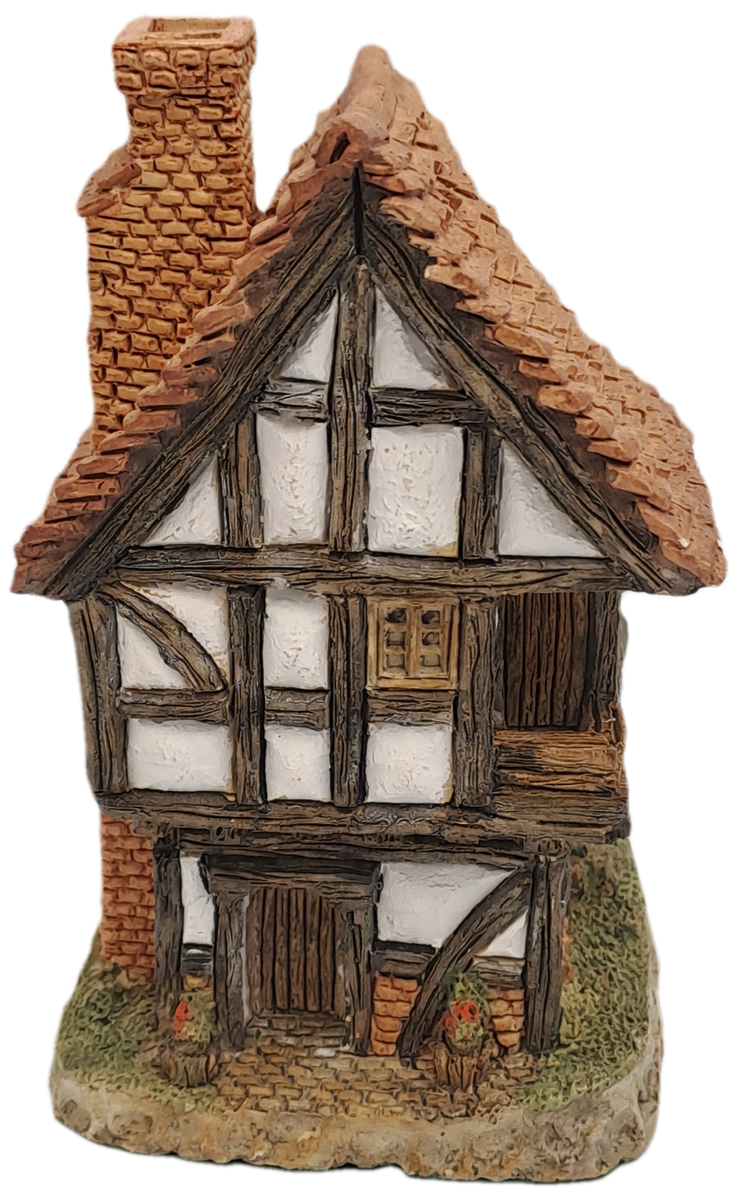 1984 David Winter Cottage Collection "Spinners Cottage" with Collectors HandBook.