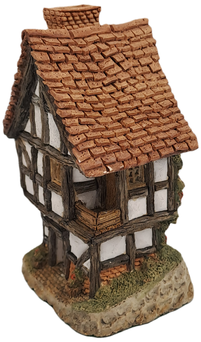 1984 David Winter Cottage Collection "Spinners Cottage" with Collectors HandBook.