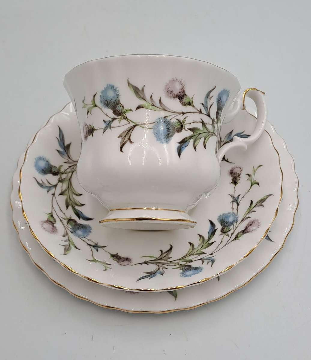 Vintage Royal Albert Brigadoon Tea Trio - English Bone China (4 Available)