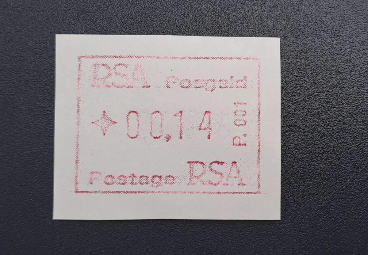 1986 ATM Stamp of South Africa (1)  1986-2020. Mint - 8 Available