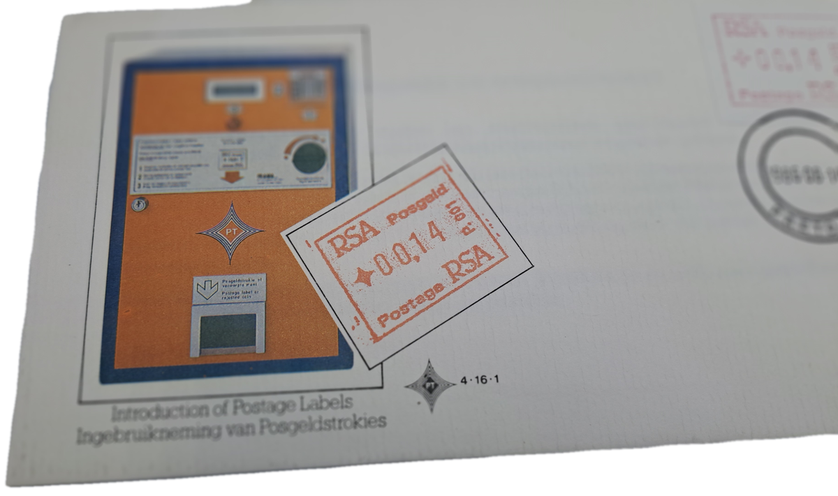 1986 ATM FDC + ATM Stamp of South Africa (1)  1986-2020. Mint -12 Available(Vending Machine Labels)