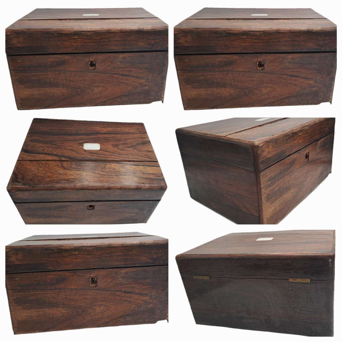 Antique 1800's Victorian Stationary / Vanity Wooden Box