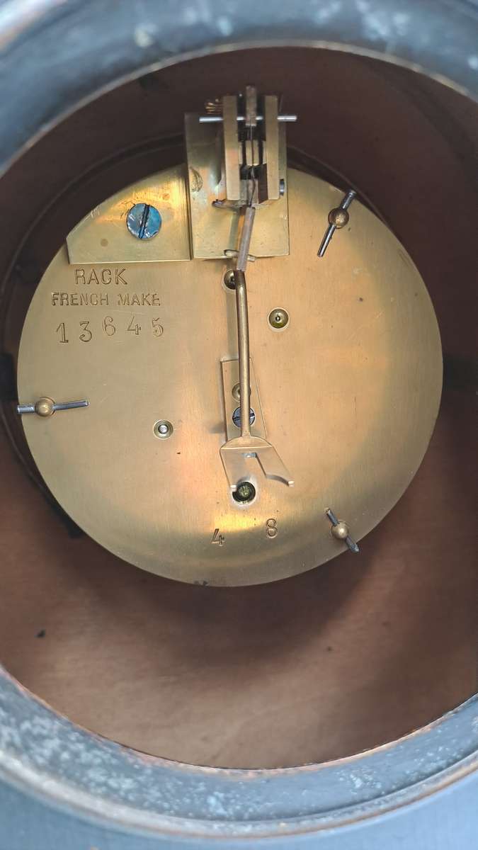 Chinoiserie Decorated Mantel Clock Circa 1920s French Movement --see condition