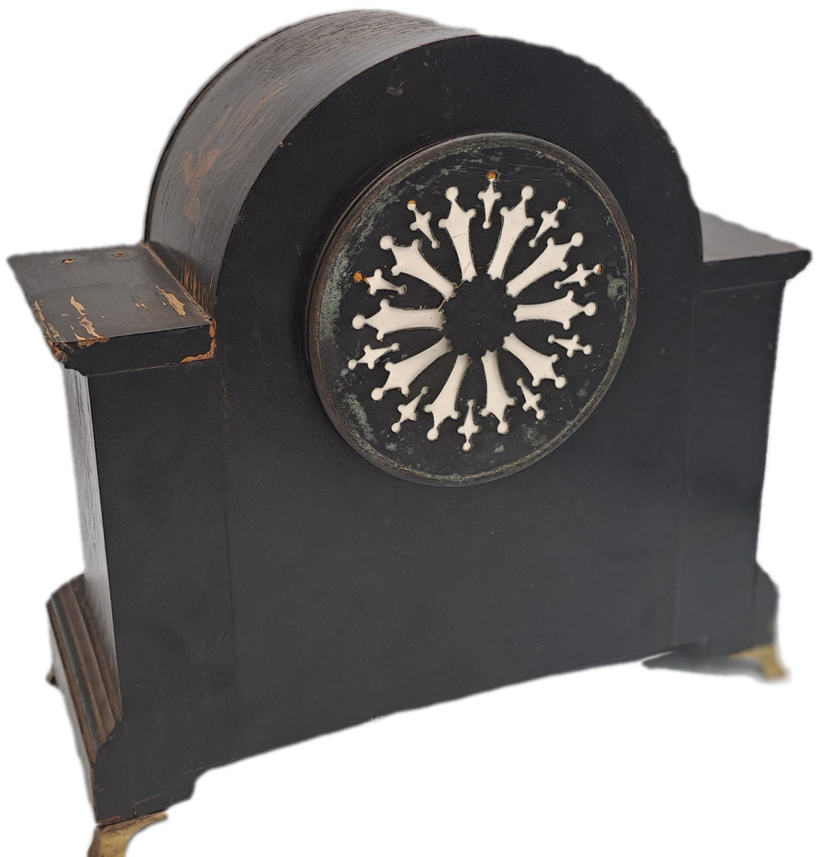 Chinoiserie Decorated Mantel Clock Circa 1920s French Movement --see condition