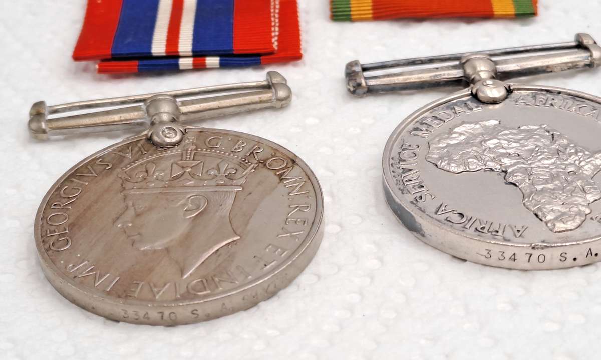 Group of 5 WW2 Full Size Medals with Ribbons in Original packaging issued to S.A Smyth -Engraved