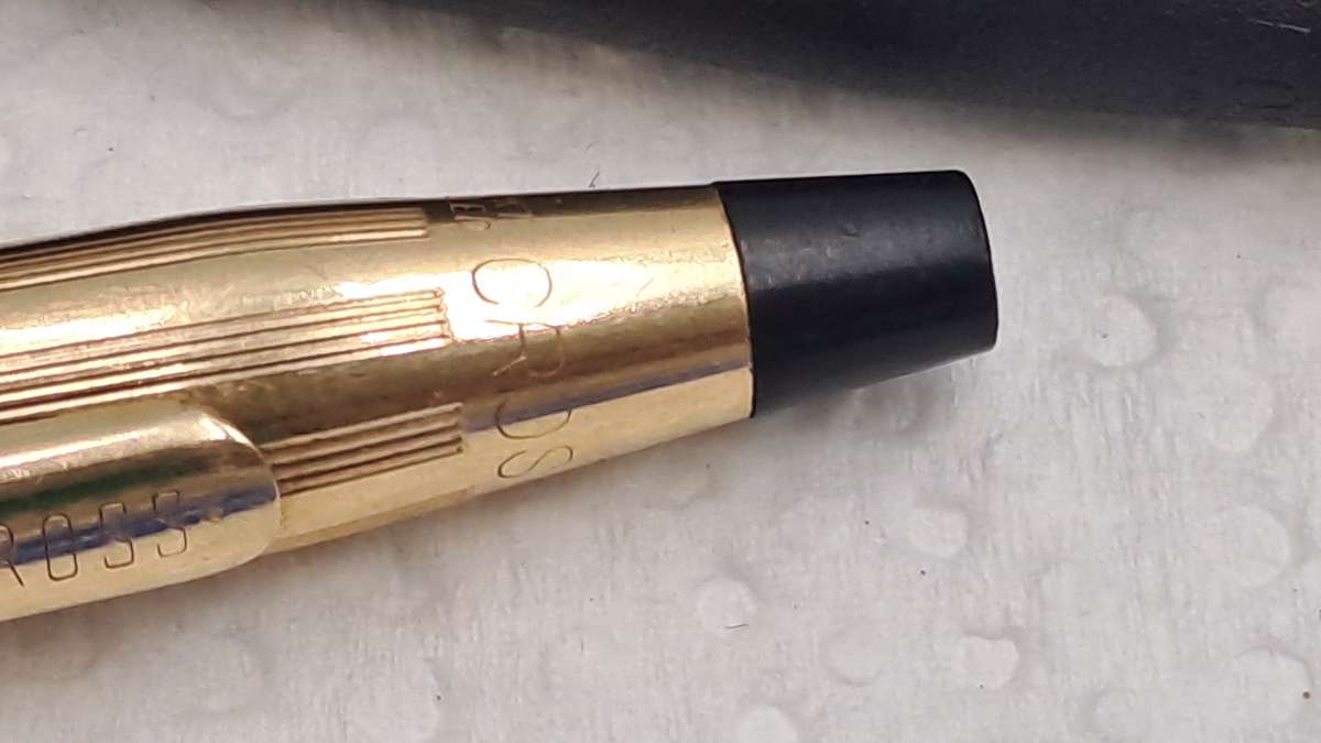 Pre-Owned 2 Machanical Cross Pencils in Leather Pouch - One is a 1/20 12kt Gold Filled Pencil