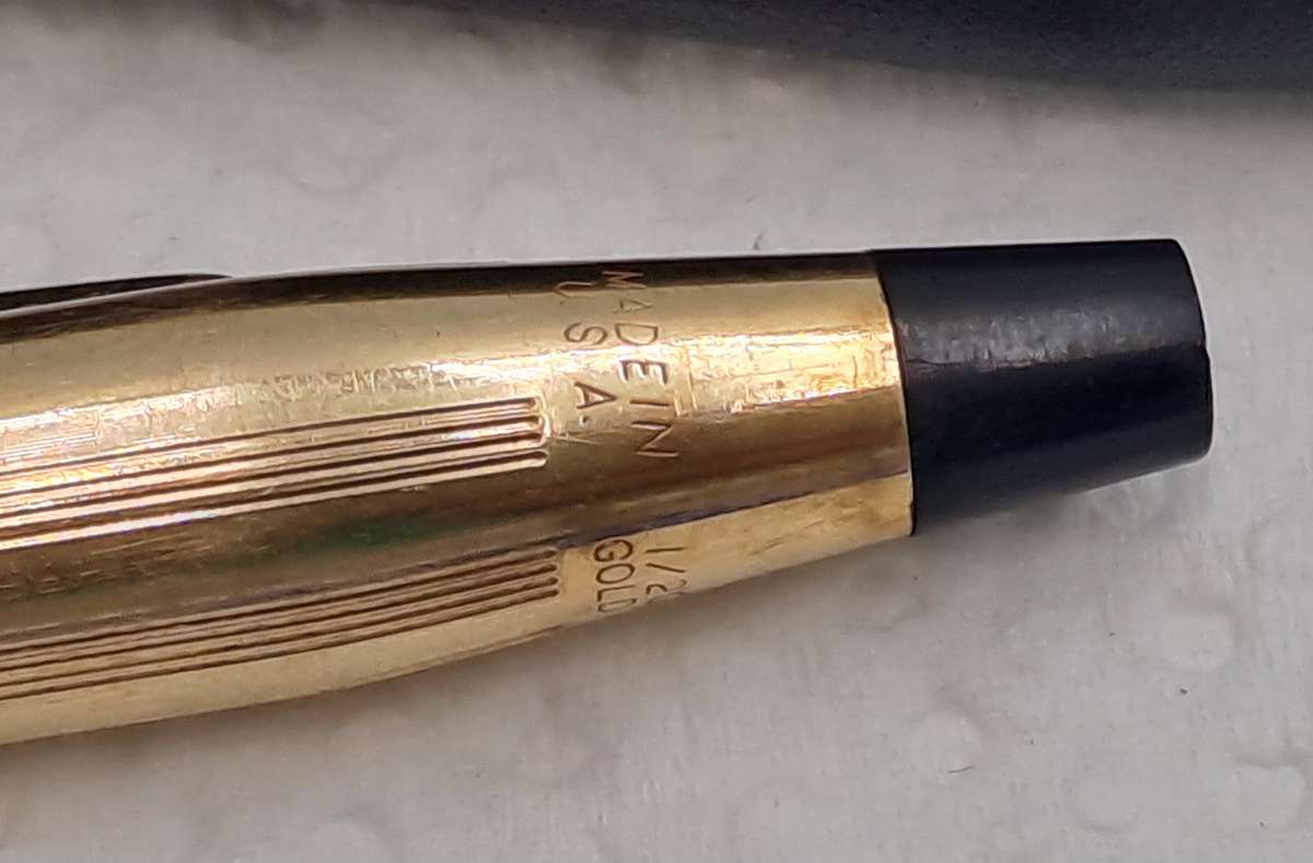 Pre-Owned 2 Machanical Cross Pencils in Leather Pouch - One is a 1/20 12kt Gold Filled Pencil