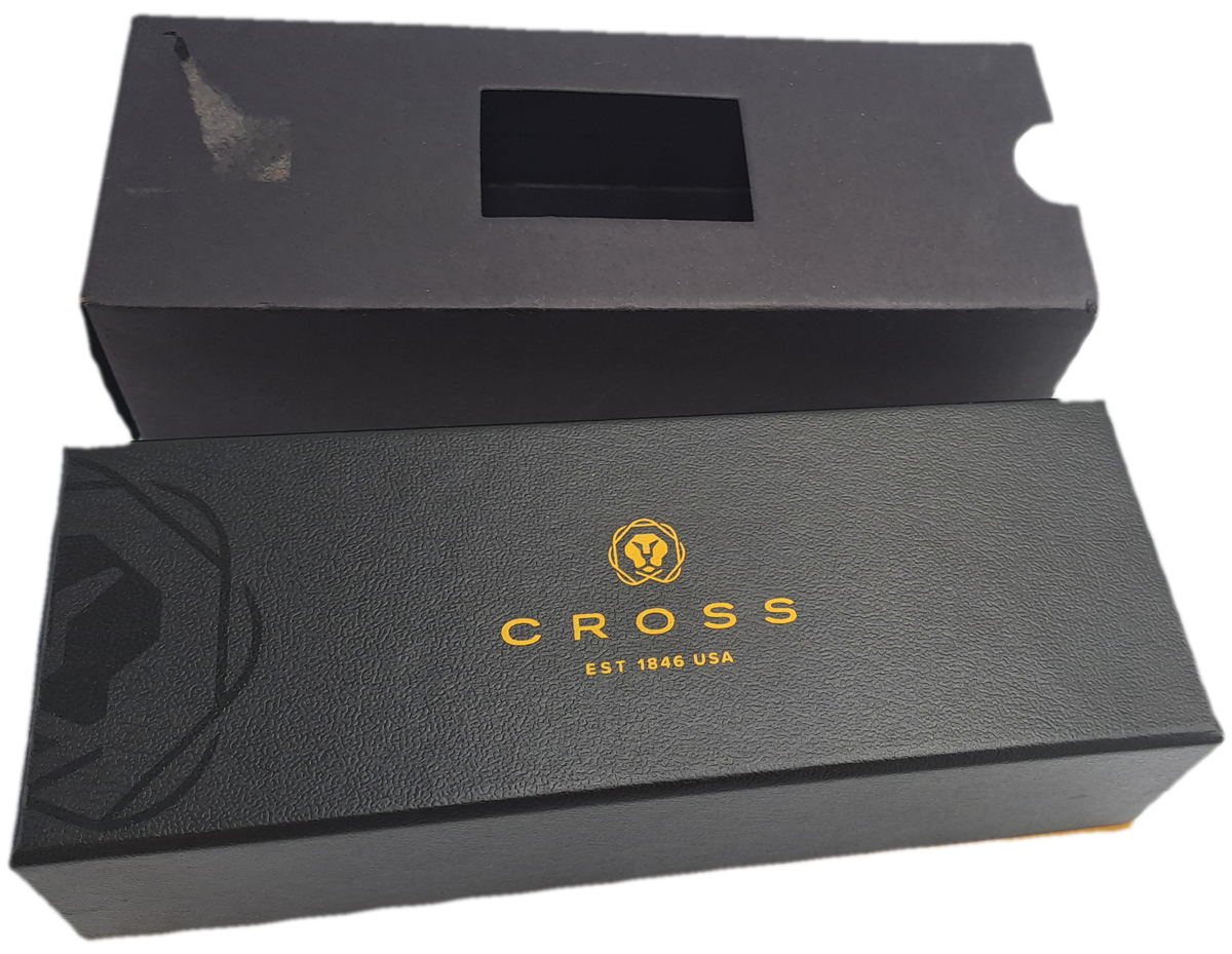 Pre-Owned Cross Century Satin Chrome Ball Pen in Box with sleeve -Ink Is Good