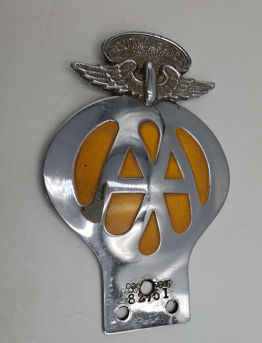 Vintage South Africa AA (Automobile association) Badge -No 82751