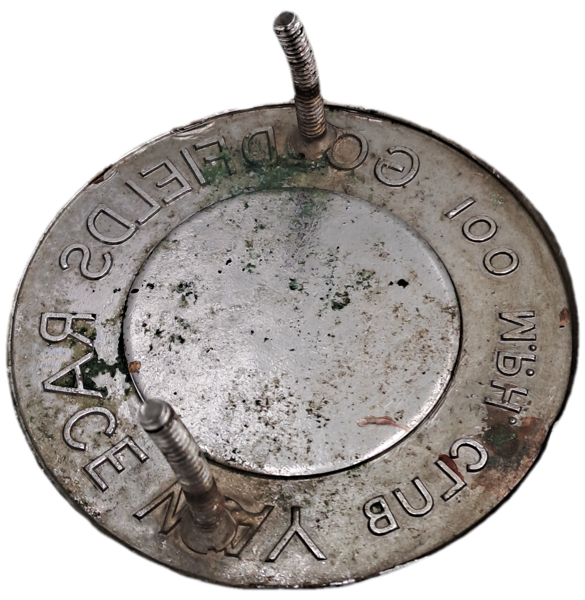 Vintage South Africa Goldfields Race Way SCC (Sport Car 100Mph Club) Chrome and Enamel Badge