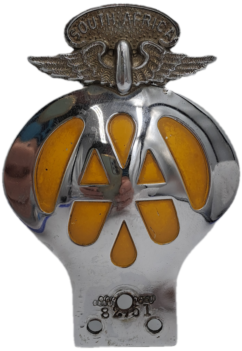 Vintage South Africa AA (Automobile association) Badge -No 82751