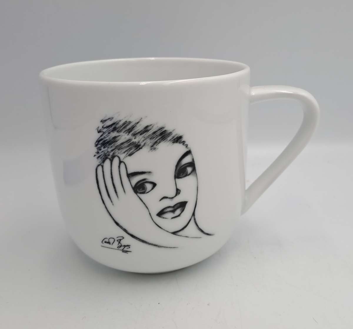Carrol Boyes "Pillow Talk" Designer Porcelain Mug-Sketchbook Collection  -Capacity: 340ml