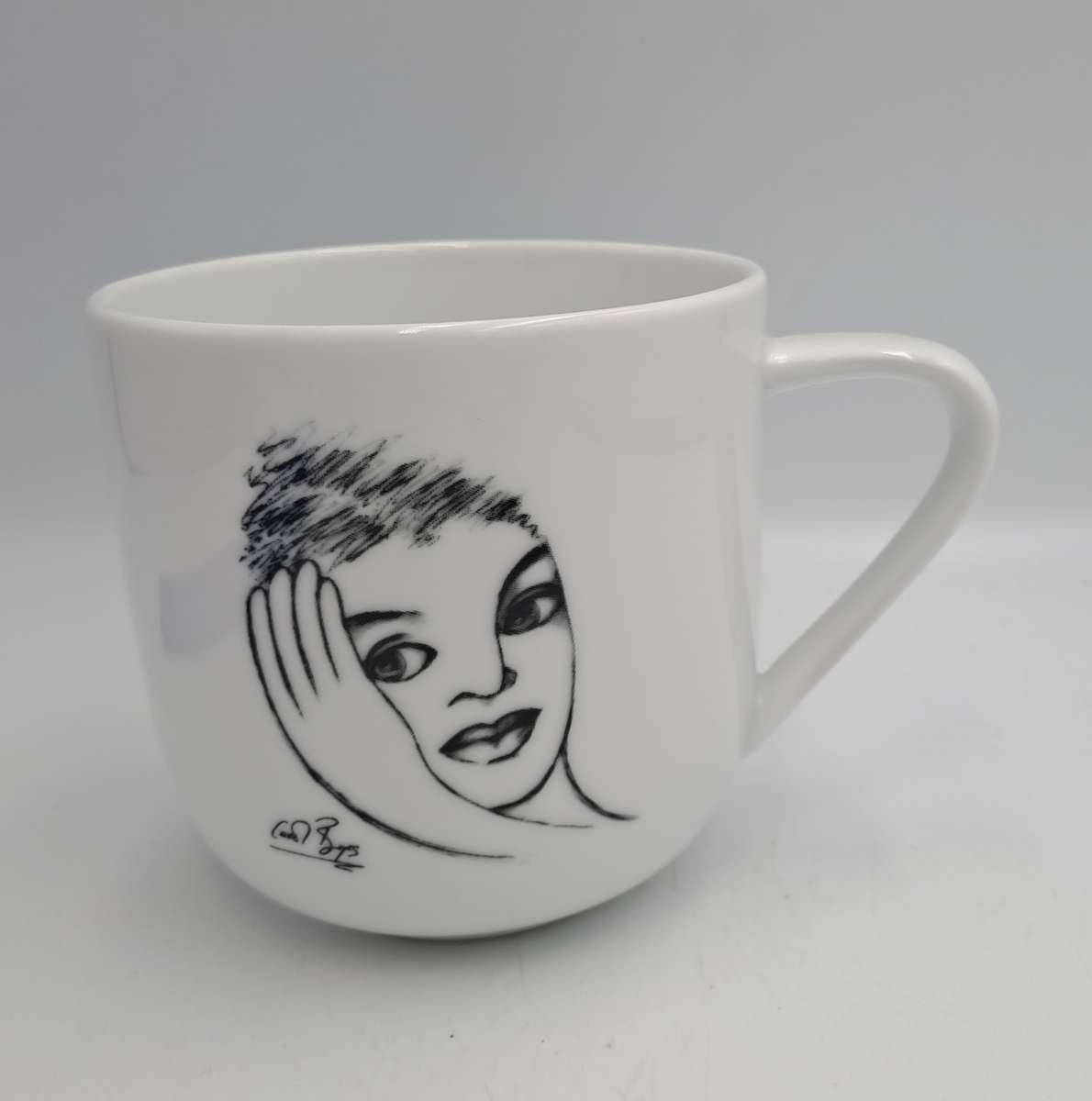Carrol Boyes "Pillow Talk" Designer Porcelain Mug-Sketchbook Collection  -Capacity: 340ml