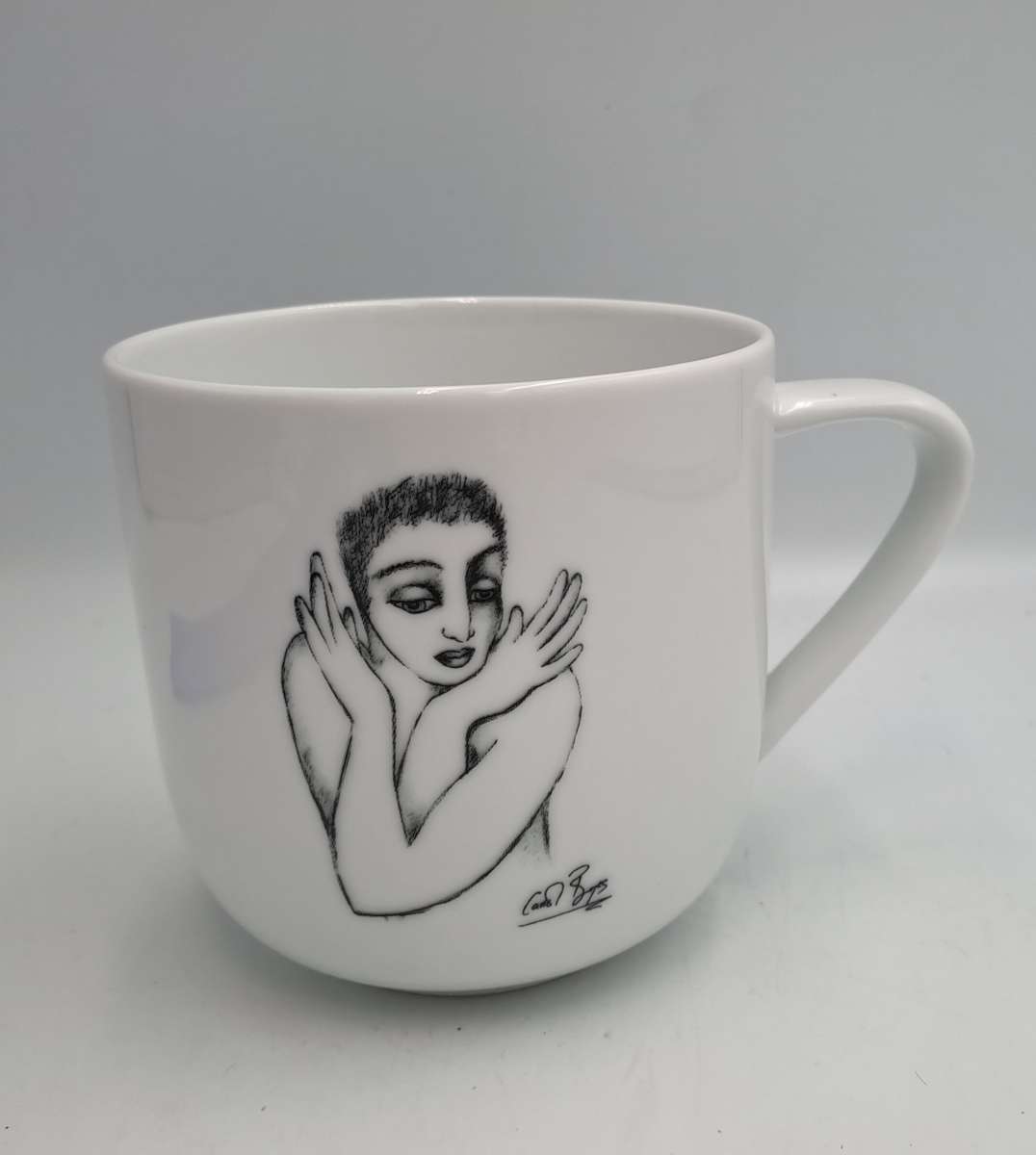 Carrol Boyes "Flutter" Designer Porcelain Mug-Sketchbook Collection  -Capacity: 340ml