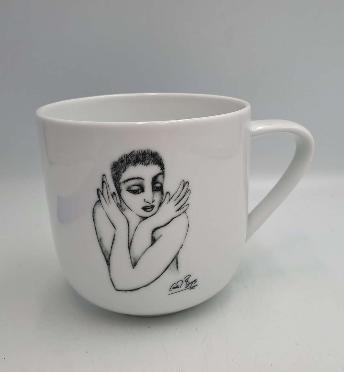 Carrol Boyes "Flutter" Designer Porcelain Mug-Sketchbook Collection  -Capacity: 340ml