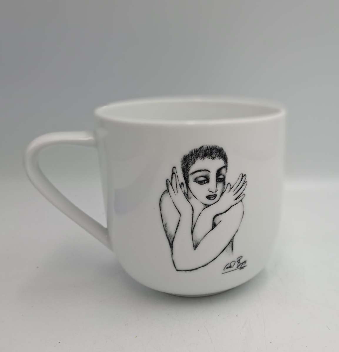 Carrol Boyes "Flutter" Designer Porcelain Mug-Sketchbook Collection  -Capacity: 340ml