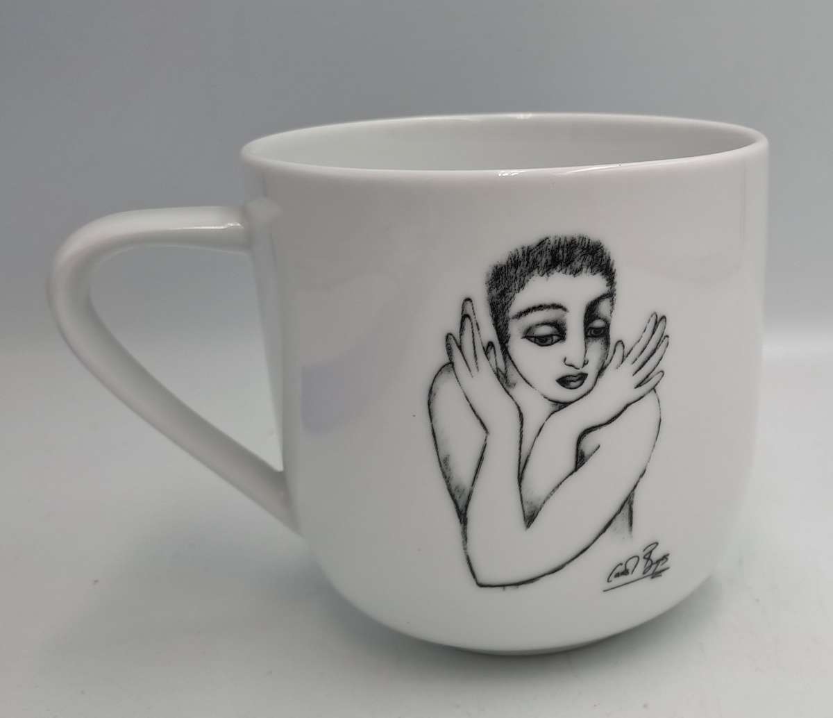 Carrol Boyes "Flutter" Designer Porcelain Mug-Sketchbook Collection  -Capacity: 340ml