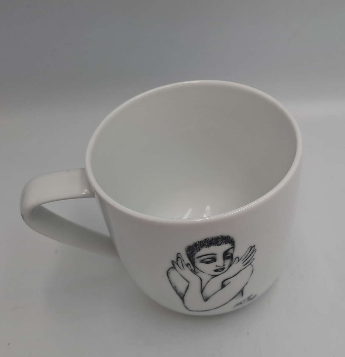 Carrol Boyes "Flutter" Designer Porcelain Mug-Sketchbook Collection  -Capacity: 340ml