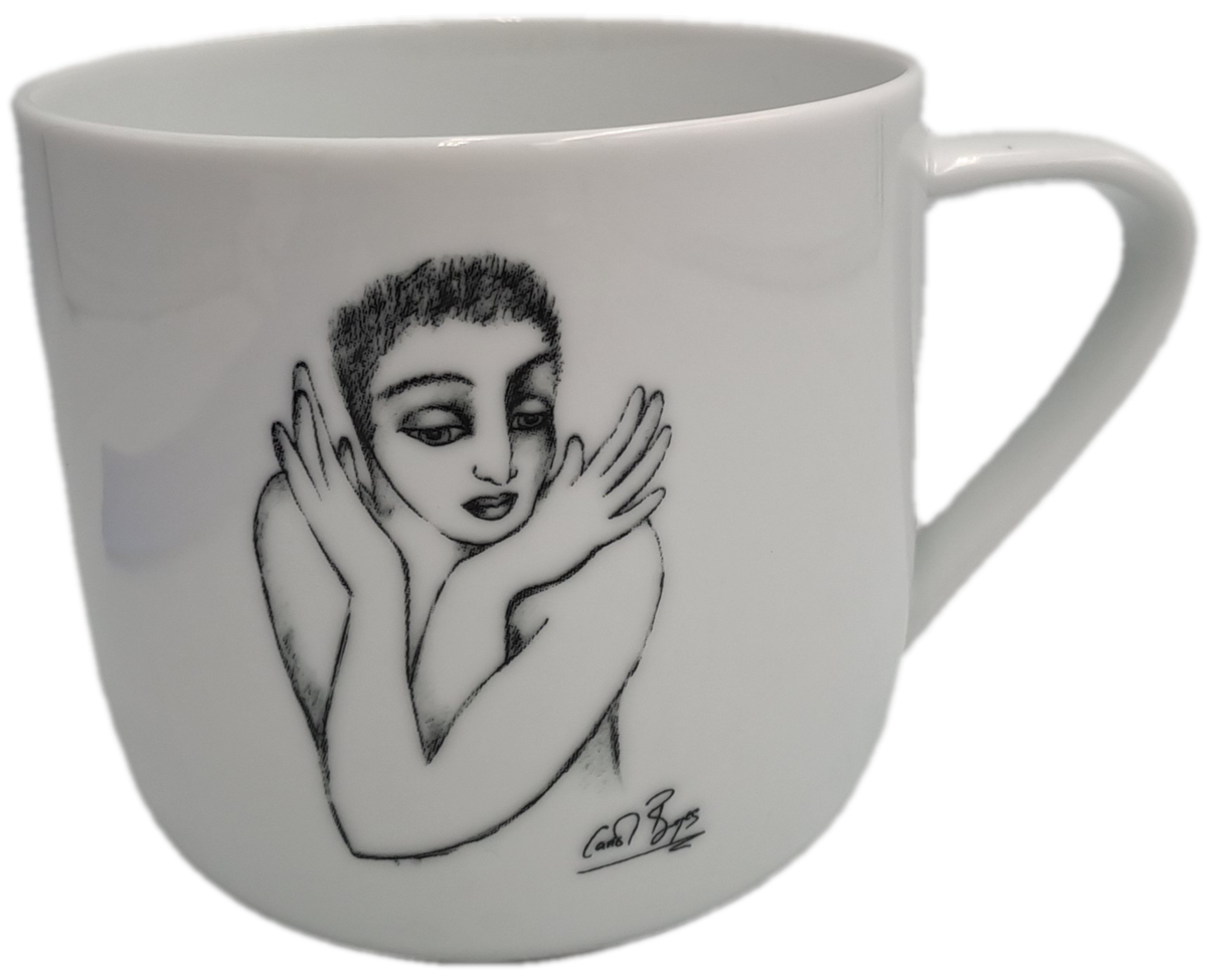 Carrol Boyes "Flutter" Designer Porcelain Mug-Sketchbook Collection  -Capacity: 340ml