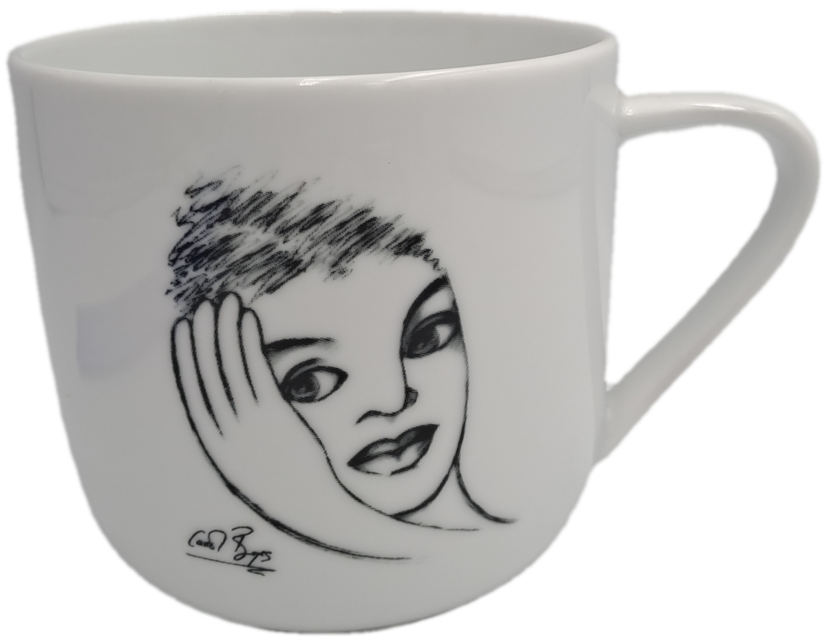 Carrol Boyes "Pillow Talk" Designer Porcelain Mug-Sketchbook Collection  -Capacity: 340ml