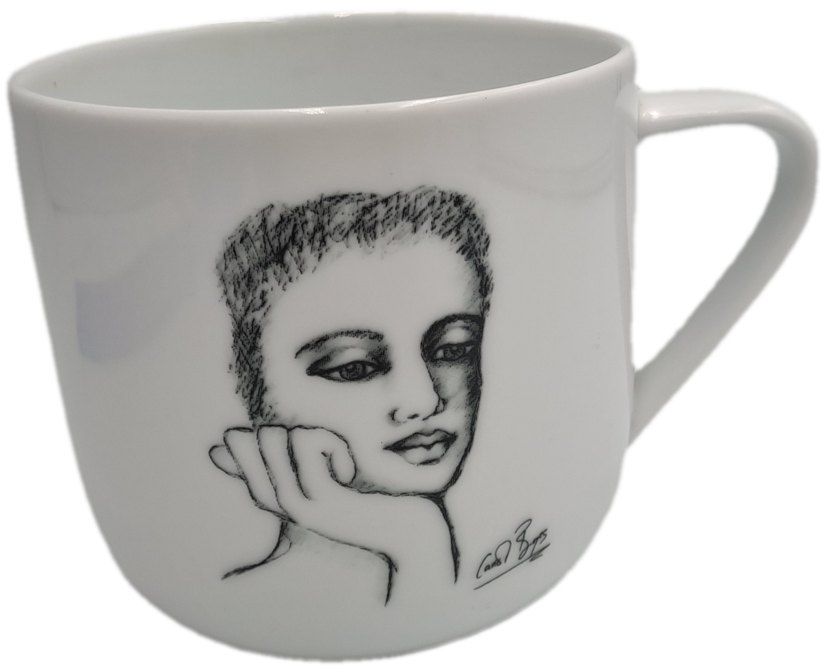 Carrol Boyes "just a thought" Designer Porcelain Mug-Sketchbook Collection  -Capacity: 340ml