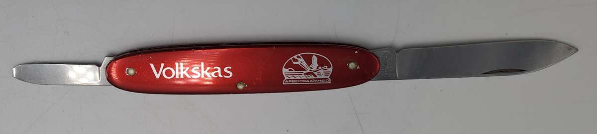 Pre-Owned Vintage Victorinox Folding Knive Switzerland- Volkskas Branded-arbeidsaamheid