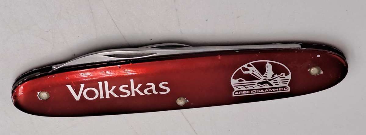 Pre-Owned Vintage Victorinox Folding Knive Switzerland- Volkskas Branded-arbeidsaamheid