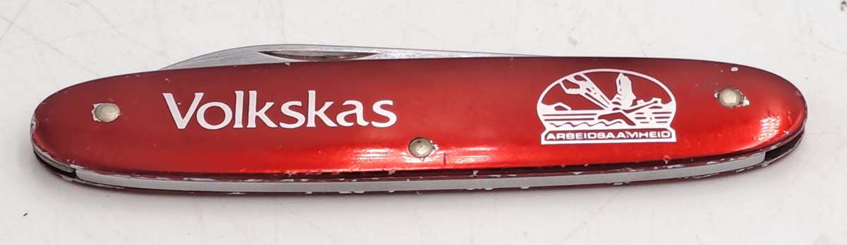 Pre-Owned Vintage Victorinox Folding Knive Switzerland- Volkskas Branded-arbeidsaamheid