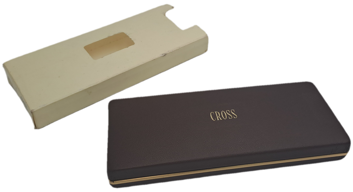 Pre-Owned  1/20 12 Gold Filled Cross Pen and Pencil set in Box with sleeve-Chevrolet Logo on Clip