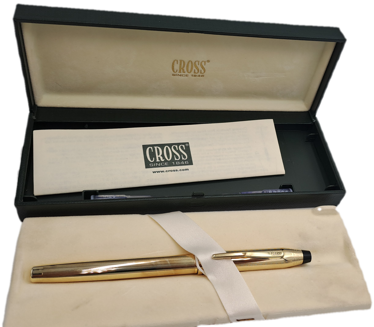 Pre-Owned 10kt Rolled Gold GROSS Fountain Pen with 18kt Gold Nip -Boxed