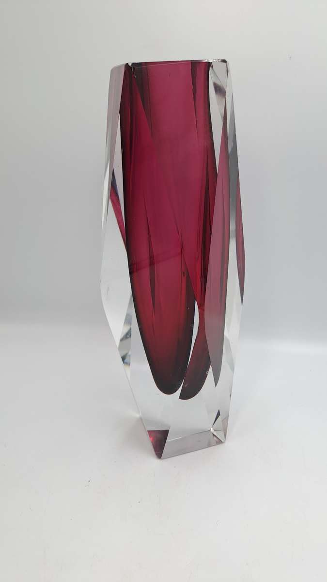 Vintage 1970's Murano Vase -Large and Heavy Glass Made in  Italy