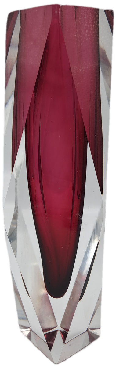 Vintage 1970's Murano Vase -Large and Heavy Glass Made in  Italy