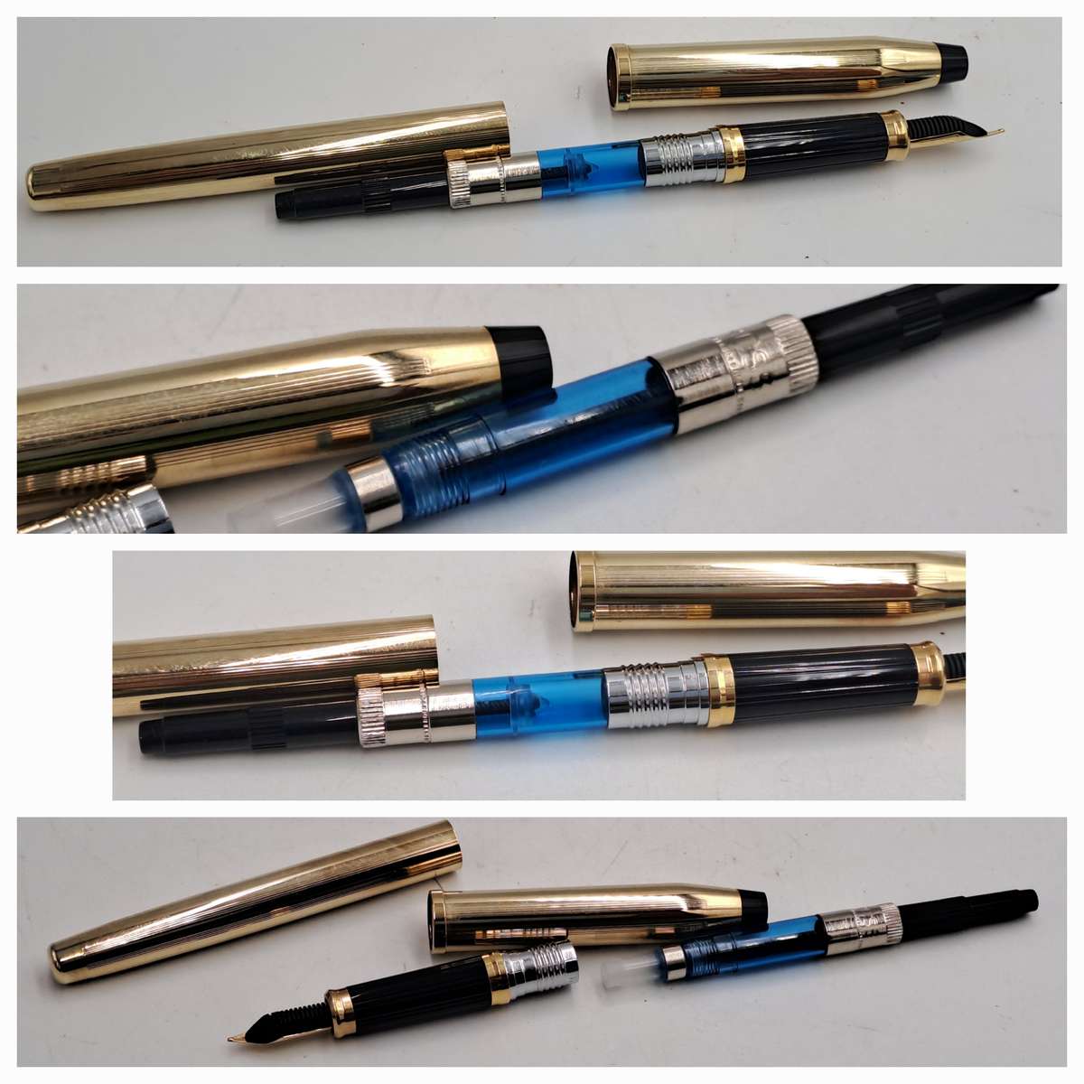 Pre-Owned 10kt Rolled Gold GROSS Fountain Pen with 18kt Gold Nip -Boxed