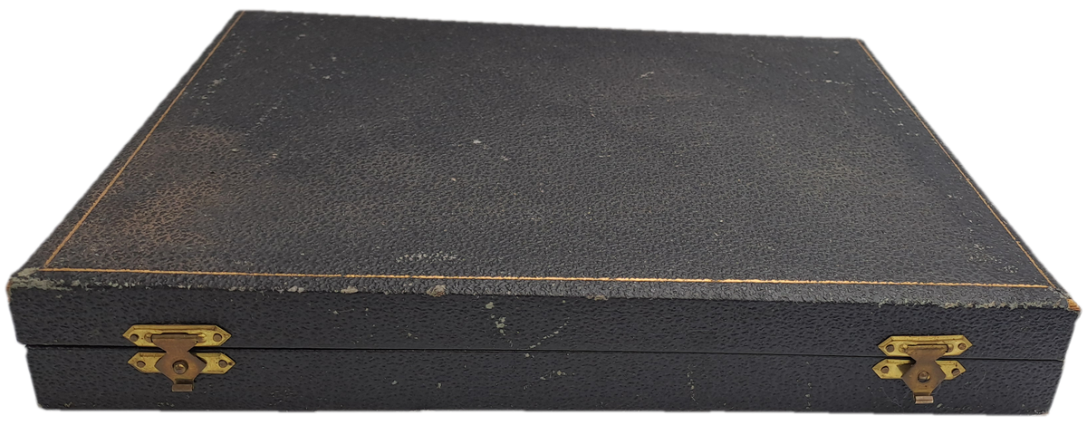 6 Vintage EPNS Super A1 90 Silverplated Soup Spoons -Boxed Sheffield England.