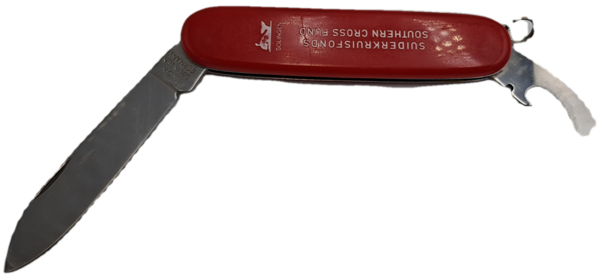 Vintage INOX Solingen Pocket Knife BROKEN BLADE -Southern Cross Fund Branded-Germany