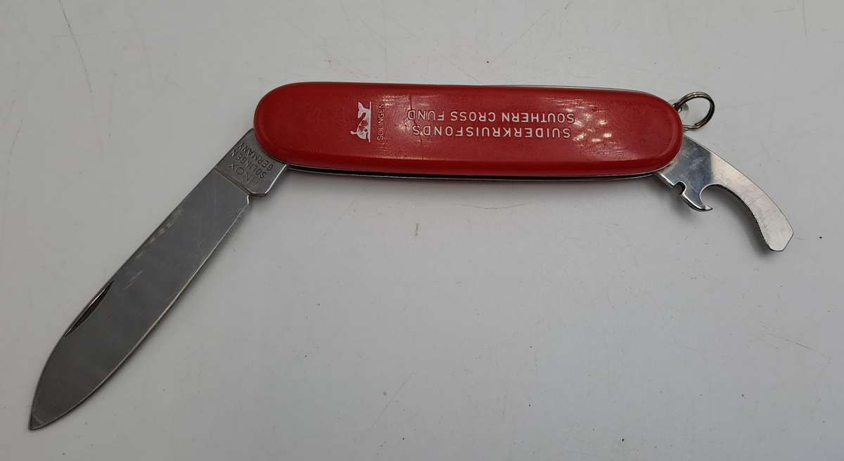 Vintage INOX Solingen Pocket Knife BROKEN BLADE -Southern Cross Fund Branded-Germany