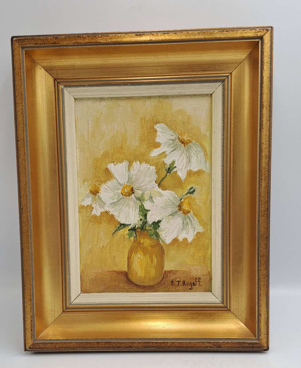 Vintage Original Framed Oil Painting by Artist Eileen J. ROGOFF is an artist born in 1942