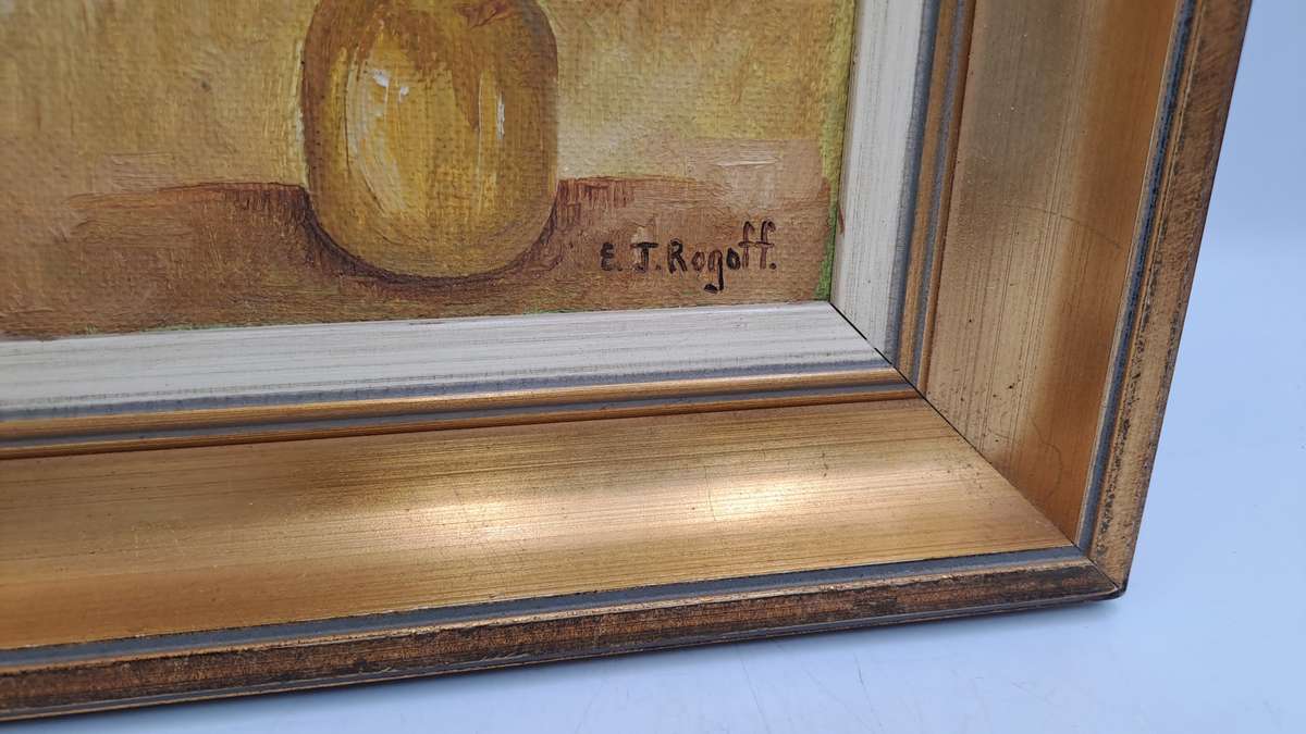 Vintage Original Framed Oil Painting by Artist Eileen J. ROGOFF is an artist born in 1942