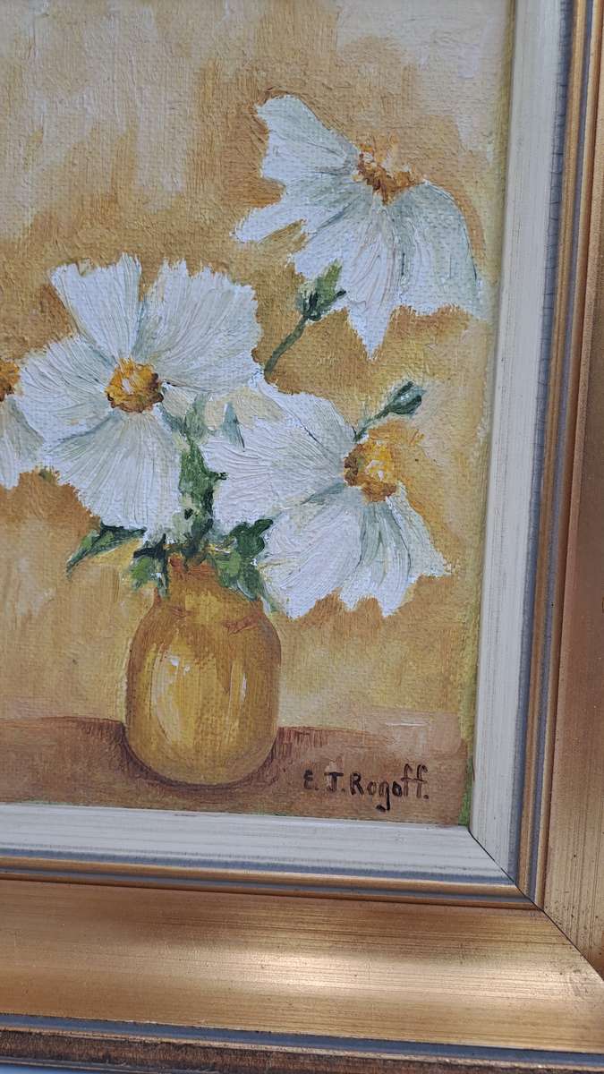 Vintage Original Framed Oil Painting by Artist Eileen J. ROGOFF is an artist born in 1942