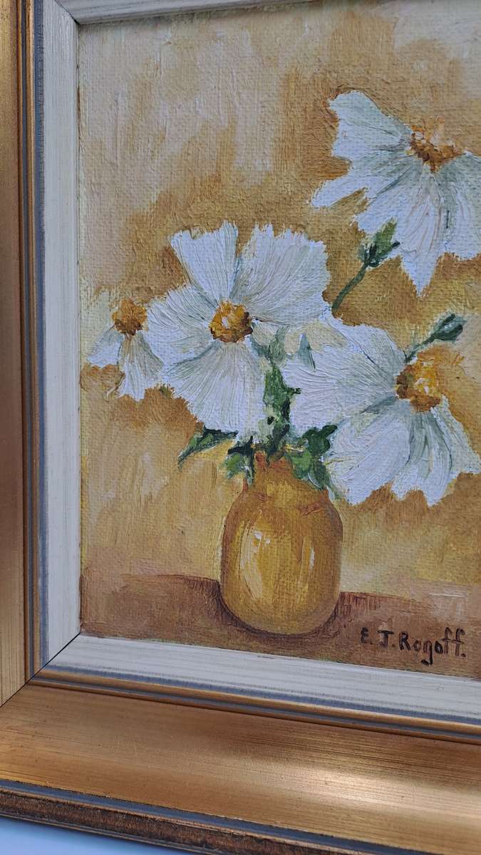 Vintage Original Framed Oil Painting by Artist Eileen J. ROGOFF is an artist born in 1942