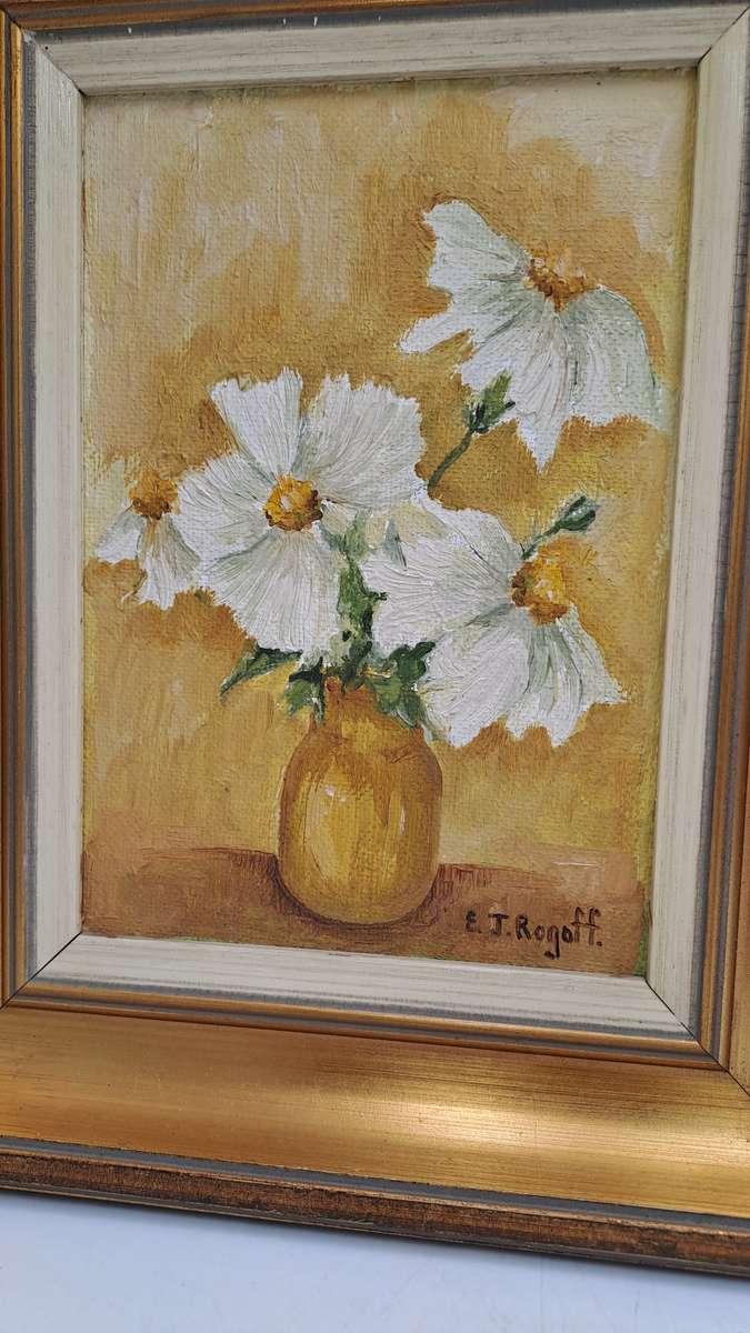 Vintage Original Framed Oil Painting by Artist Eileen J. ROGOFF is an artist born in 1942
