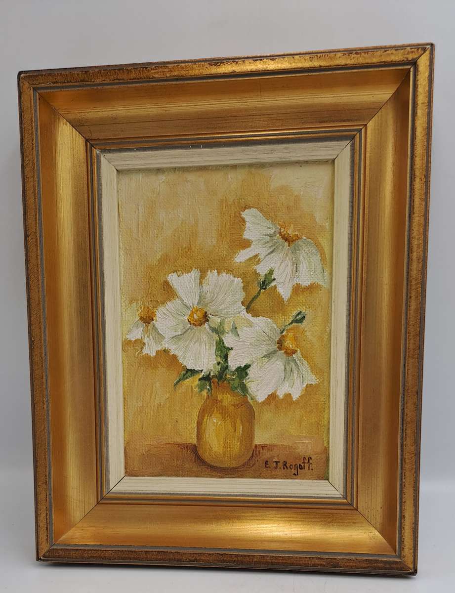 Vintage Original Framed Oil Painting by Artist Eileen J. ROGOFF is an artist born in 1942