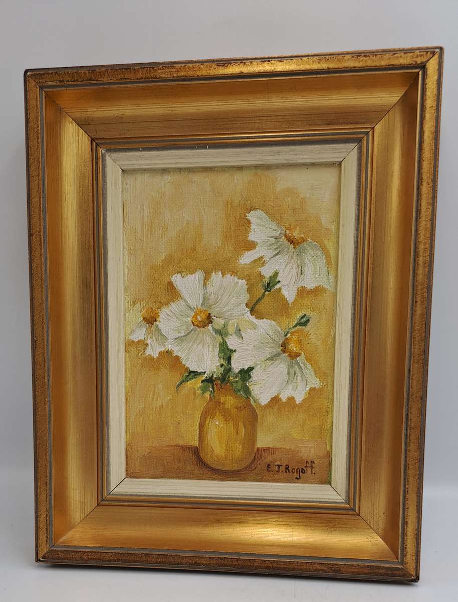 Vintage Original Framed Oil Painting by Artist Eileen J. ROGOFF is an artist born in 1942