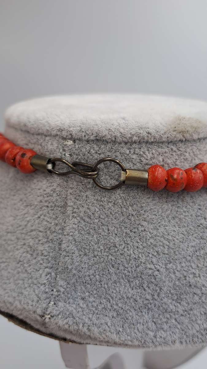 Vintage Necklace with large Red Coral beads 55cm
