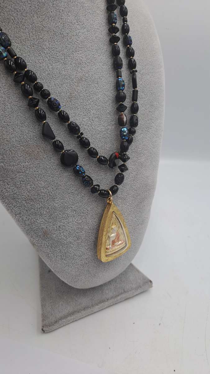 Pre-Owned Indian Bead Necklace with Pendant 110cm