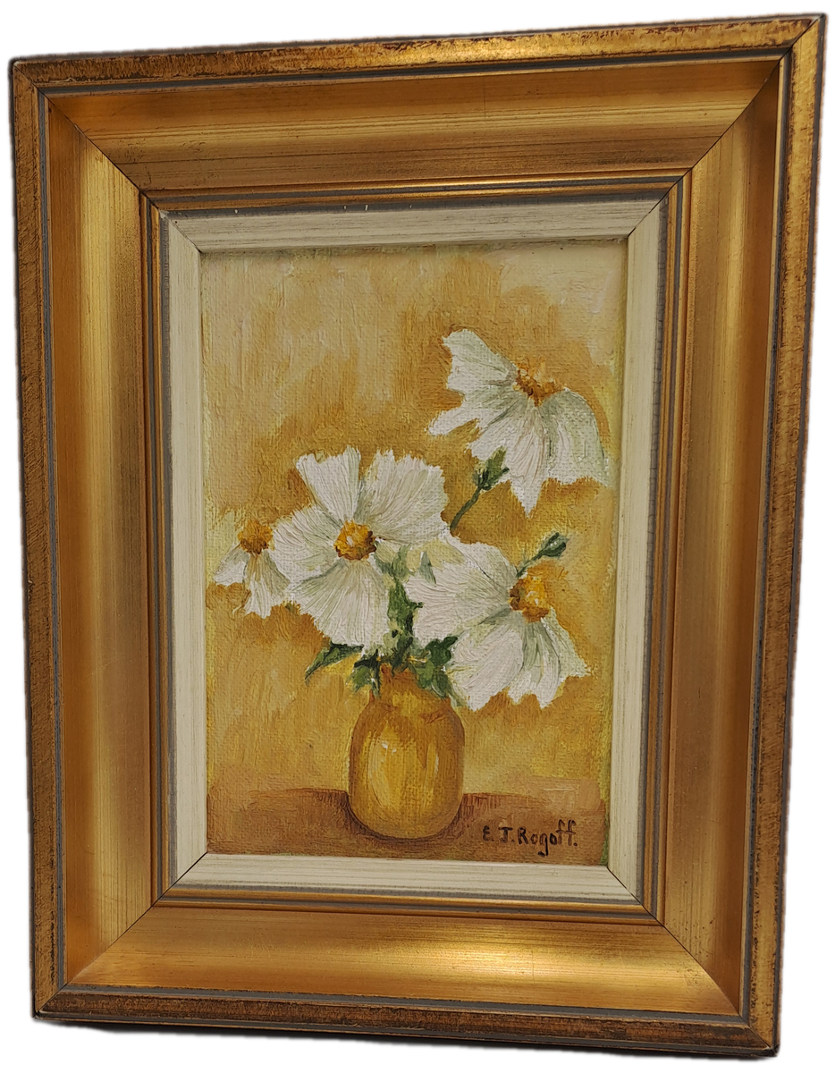 Vintage Original Framed Oil Painting by Artist Eileen J. ROGOFF is an artist born in 1942