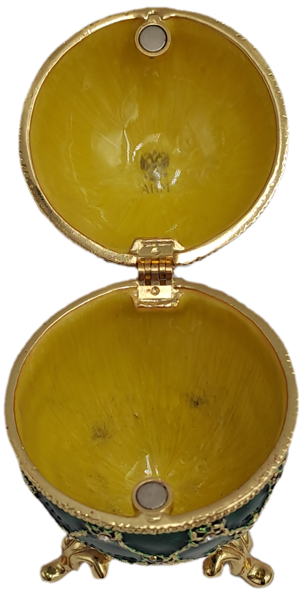 A.K.M Faberge Egg Openwork Green - Russian Easter Egg