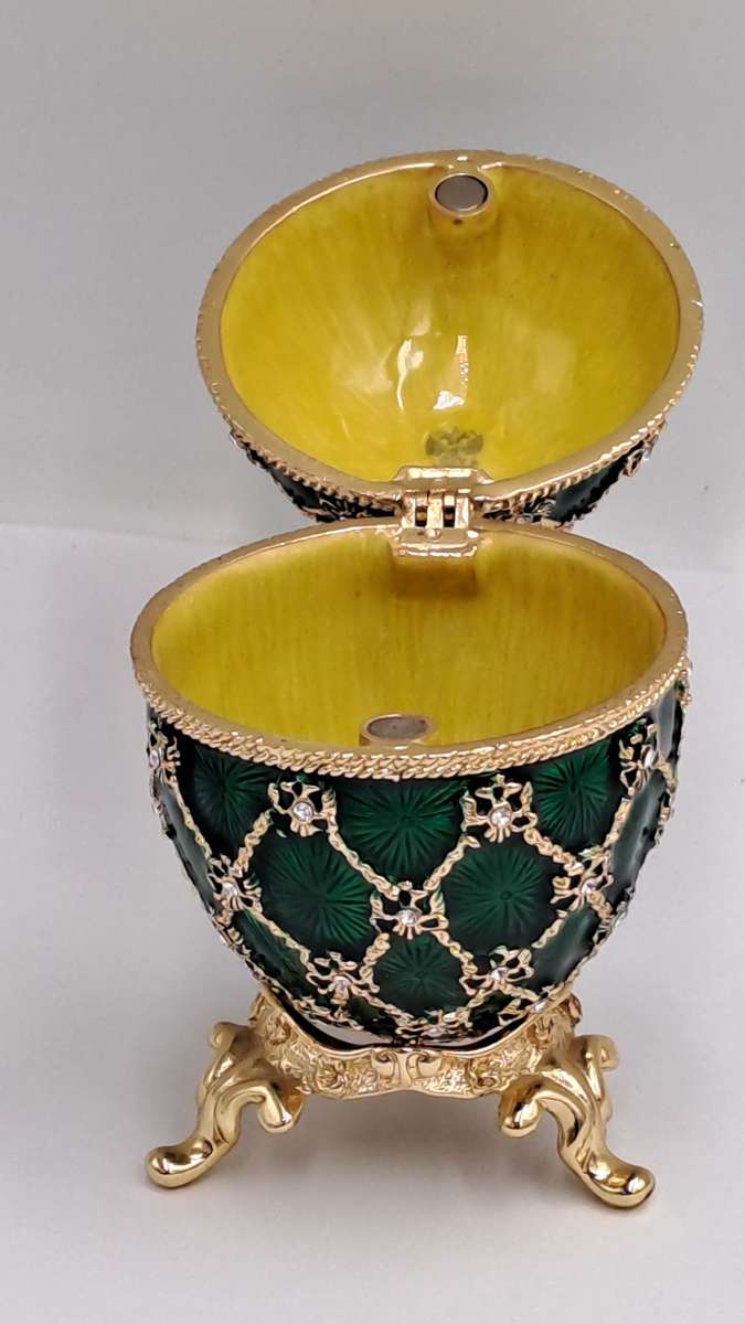A.K.M Faberge Egg Openwork Green - Russian Easter Egg
